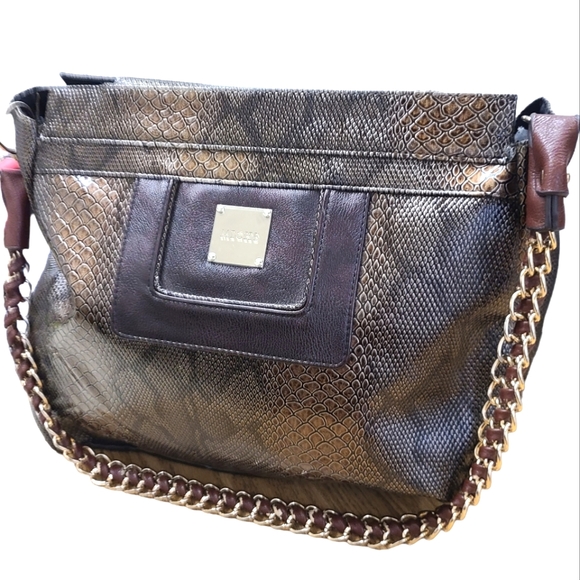 MICHE Brown Snakeskin Bag - Picture 3 of 11